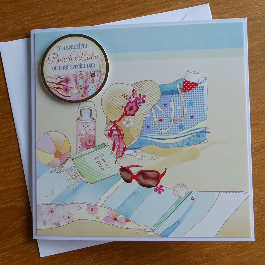 Birthday Card - Beach Babe