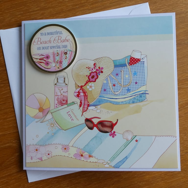 Birthday Card - Beach Babe