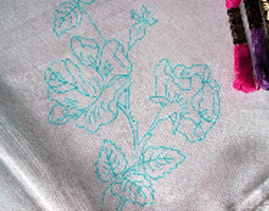 Ready to Embroider, Table Cloth, Floral, Embroidery Design, Embroidery Pattern