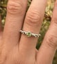 Sterling Silver and Peridot Ring with Granulation - Size M - Image 4