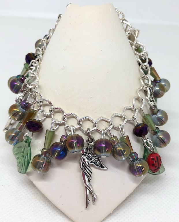 SALE OOAK Fairy Ring charm bracelet. 