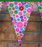 Bunting in flower and green fabric.  - Image 3