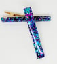 Blue Purple Spotty Hair Clips - Image 1