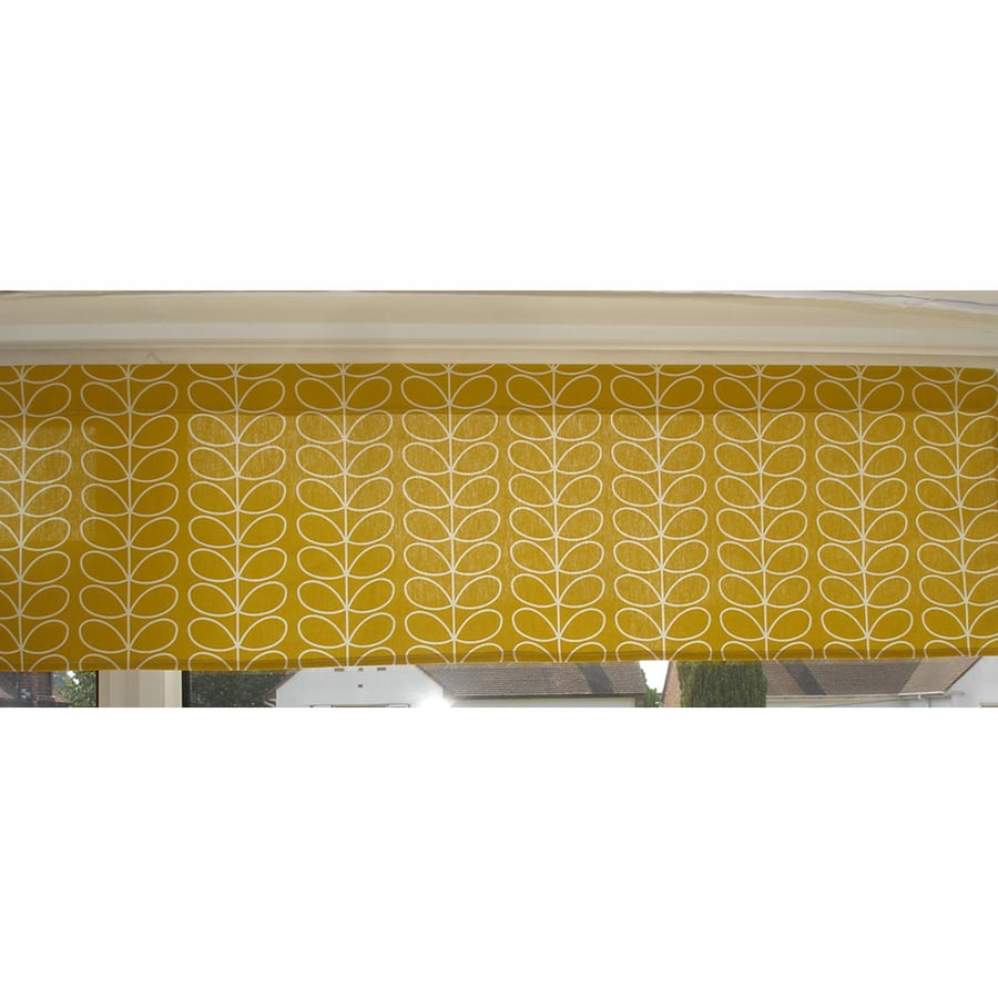 Curtain Pelmet Window Valance 50" x 12" Pole Treatment Cafe Rod Yellow Stem Leaf