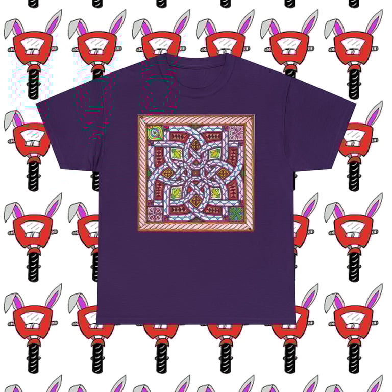 Celtic Square Pattern Unisex Heavy Cotton Tshirt by Bikabunny