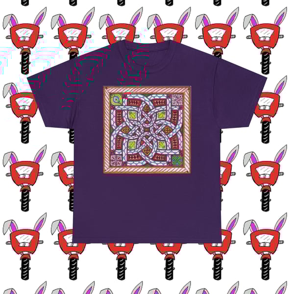 Celtic Square Pattern Unisex Heavy Cotton Tshirt by Bikabunny