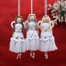 Macrame Angel, hanging angel, Christmas tree decoration