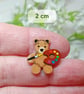 Artist Gift, Handmade Tiny Painter Teddy Bear Pin, Art Student Teacher Gift - Image 4