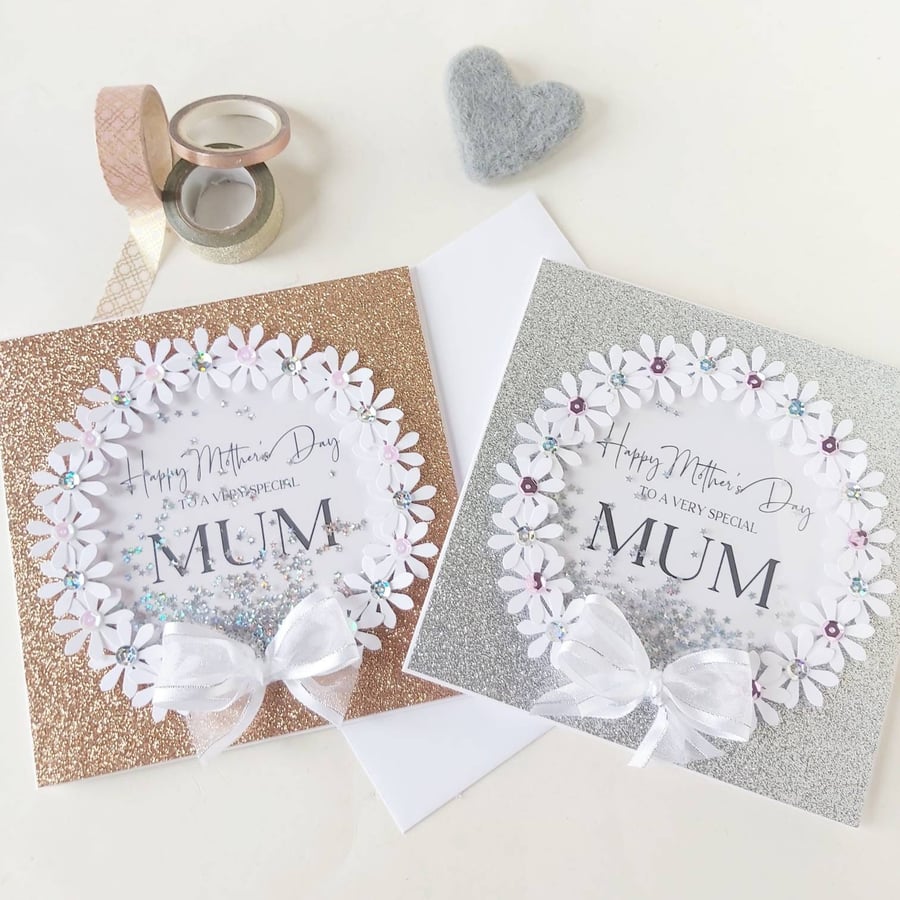 Luxury Mum mother's day card, special mother's day card for mum