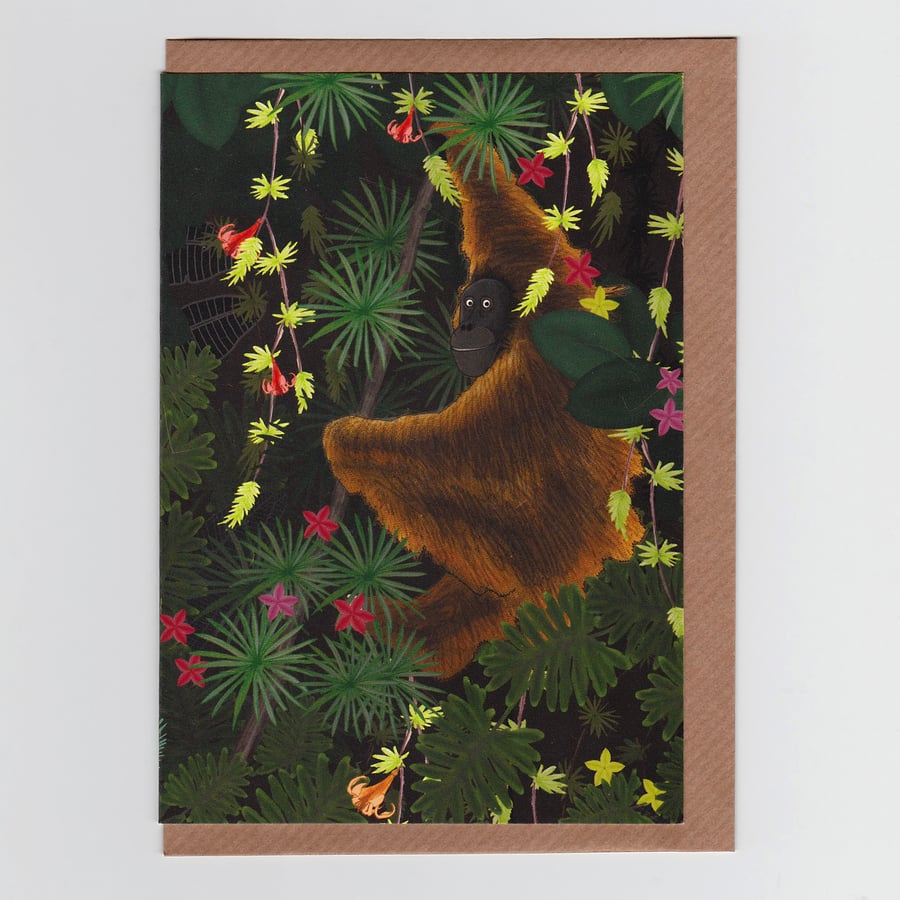 Jungle Orangutan, Greetings Card