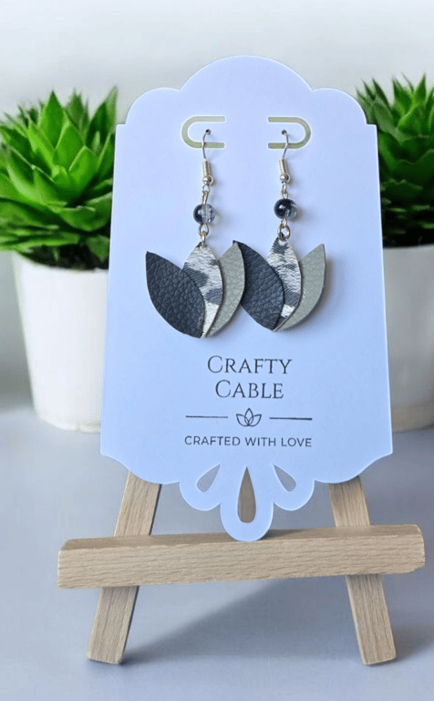 Faux Leather Earrings - Lucy