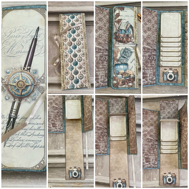 Folio - Neutral Folio with flips for mini photos by Carolee Crafts B9 0038