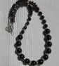 Dark Red Garnet Gemstone Beaded Statement Necklace "Vitality" - Image 4