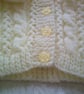 22 inch Lemon Cable & Lace V Neck Cardigan - Image 3