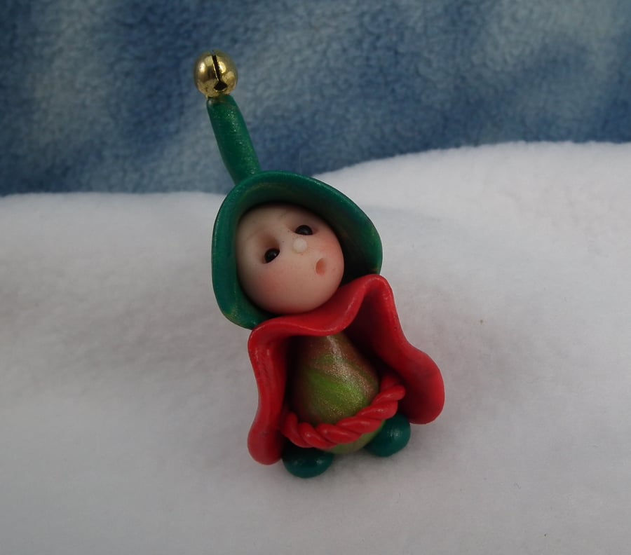 'Nipper' Santa's Helper Christmas Elf with Bell OOAK Sculpt by Ann Galvin