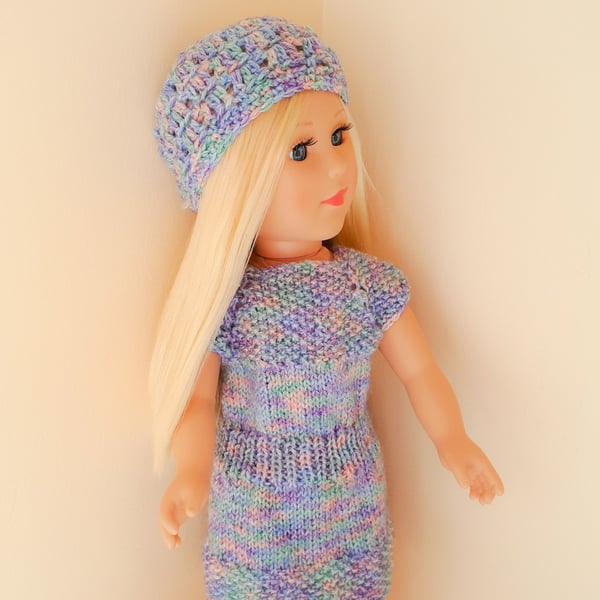 KNITTING PATTERN PDF Sail Away Dress for Doll