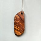 Elm Burl Pendant on Sterling Silver Necklace
