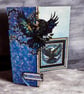 Handmade 3D Raven Card – Hand Cut Gothic Stained Glass Style Greeting Card - Image 3