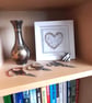A Single Silver Wire Love Heart on Gold Handmade Artwork. How Lovely!!! XXX - Image 10