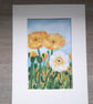 Californian Poppies Original coloured pen drawing.   - Image 2