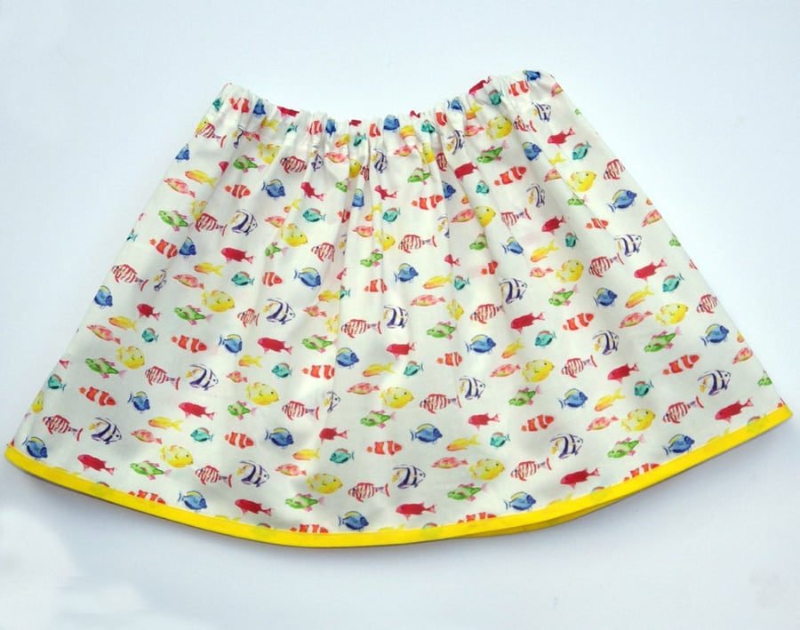 Girl's Fish Skirt, Girls Clothing, Fish Clothing, Girls Skirt