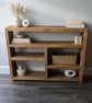Handmade Rustic Wooden Hallway Cabinet: Farmhouse Console Table Bookshelf Decor