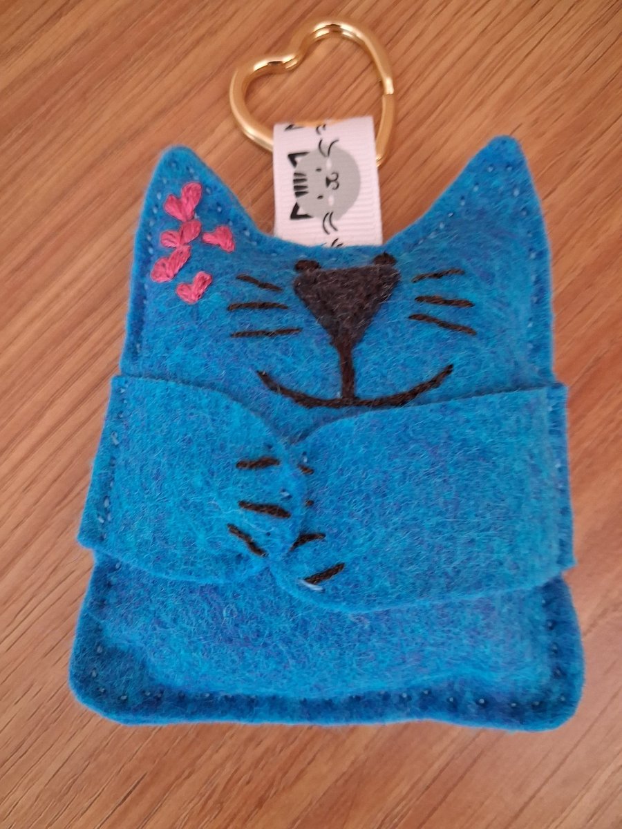 Handmade cat keyring
