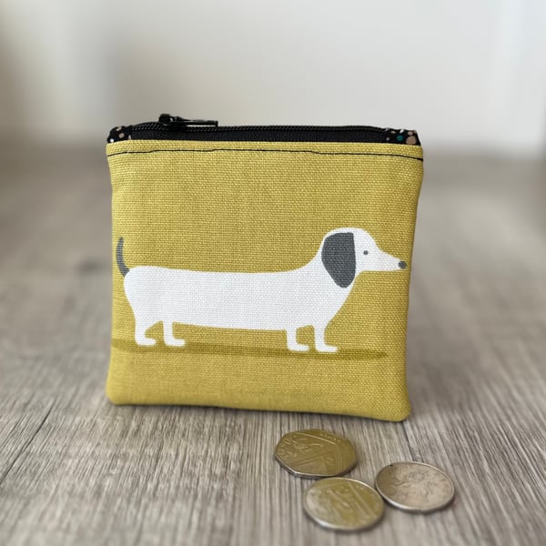 Sausage Dog Dachshund Zipped Coin Purse