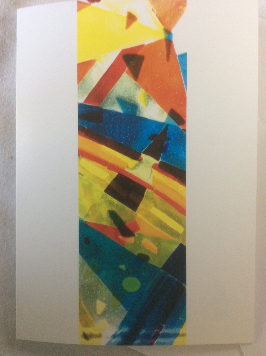 Card - Kandinsky Style Fused GlassWindow Panel