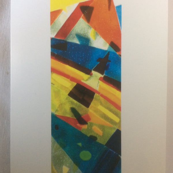 Card - Kandinsky Style Fused GlassWindow Panel