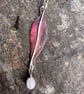 Autumn Leaf Necklace with Freshwater Pearl