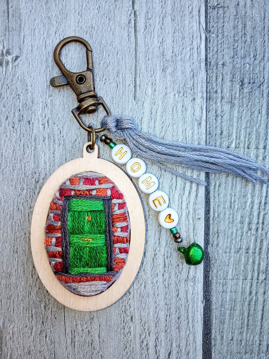 Front Door Keyring or Bag Charm