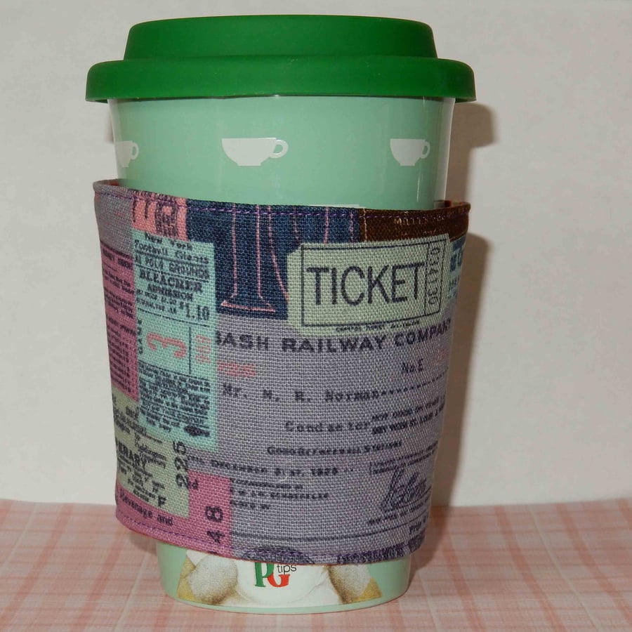 Travel mug cosy - Travel tickets