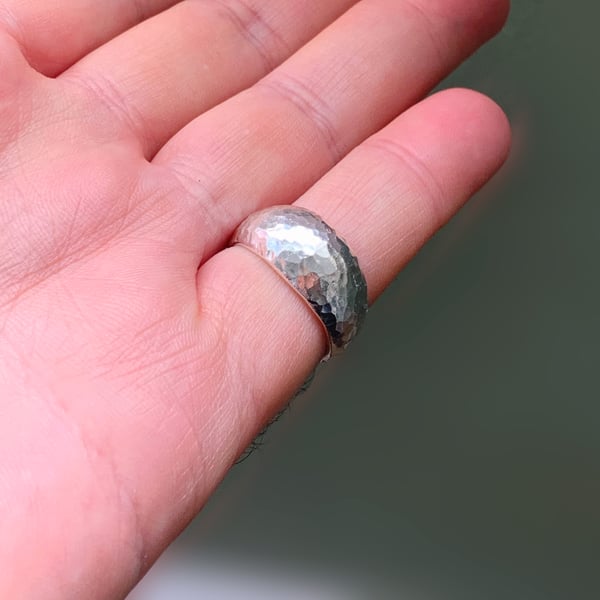 Recycled Sterling Silver Solid Domed Ring