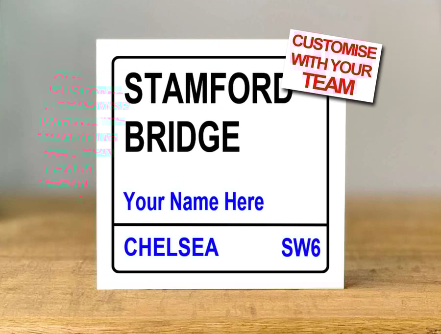 Personalised Chelsea Football Birthday Card, mum, dad, grandad, gran, son, 