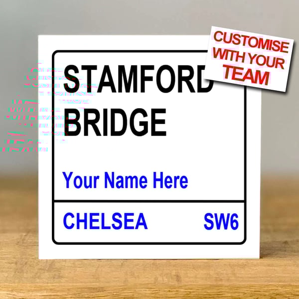 Personalised Chelsea Football Birthday Card, mum, dad, grandad, gran, son, 