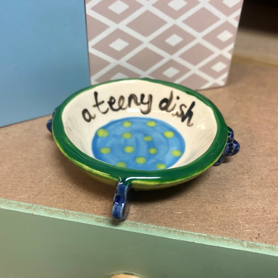Teeny ceramic bowl trinket dish SALE