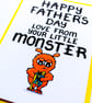 Funny Fathers Day Card For Daddy From Daughter, Son, Little Monster - Image 9