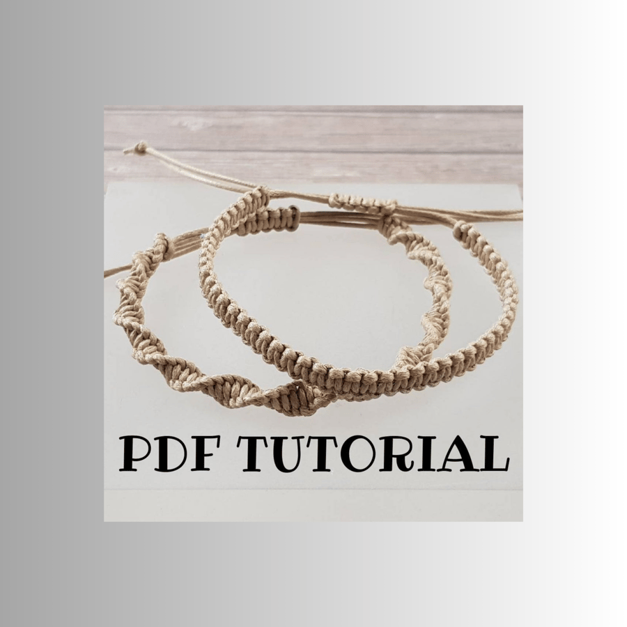 Basic Macrame Bracelet Tutorial macrame tutor... Folksy