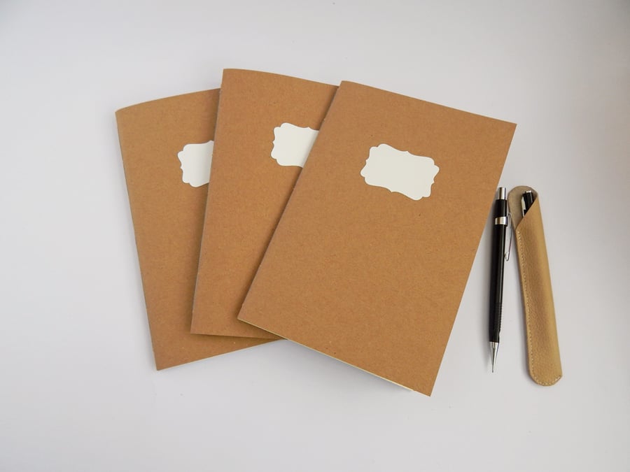 A5 Lined Kraft Notebook, Replacement Notebook Lined Pages