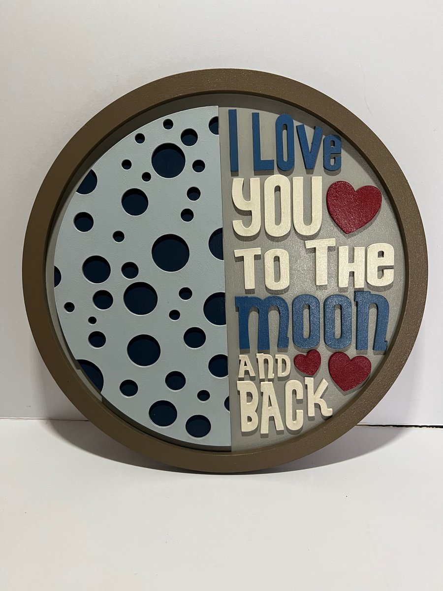 Love you to the moon and back wall hanging 