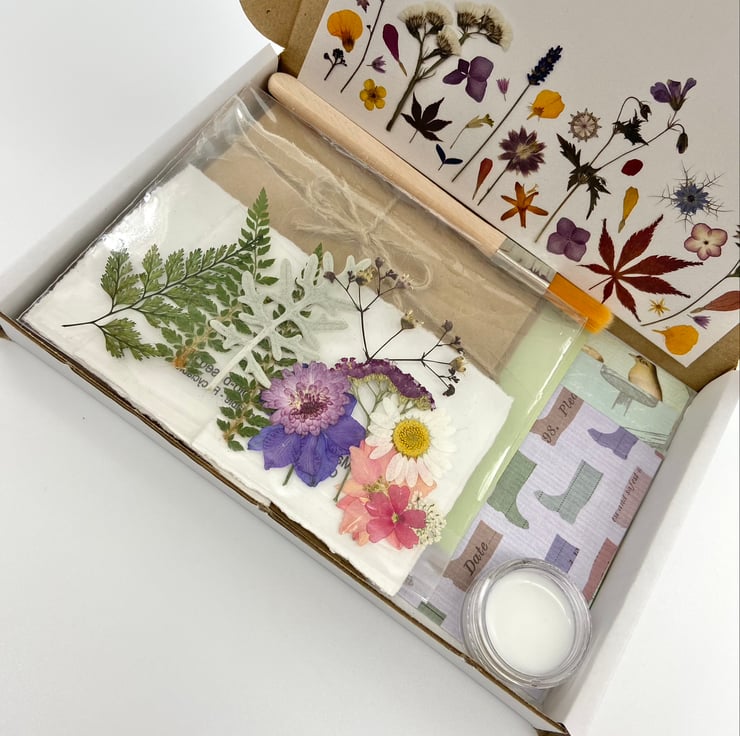 Make Your Own Pressed Flower Cards Kit Folksy