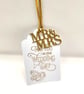 Gold Foiled Wedding Gift Tag, Glitter Mr & Mrs, Handmade Label - Image 5