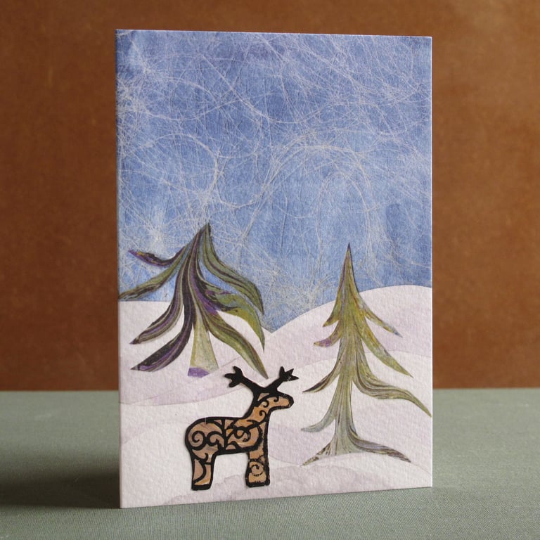  Unique Hand Made Christmas Card with Envelope