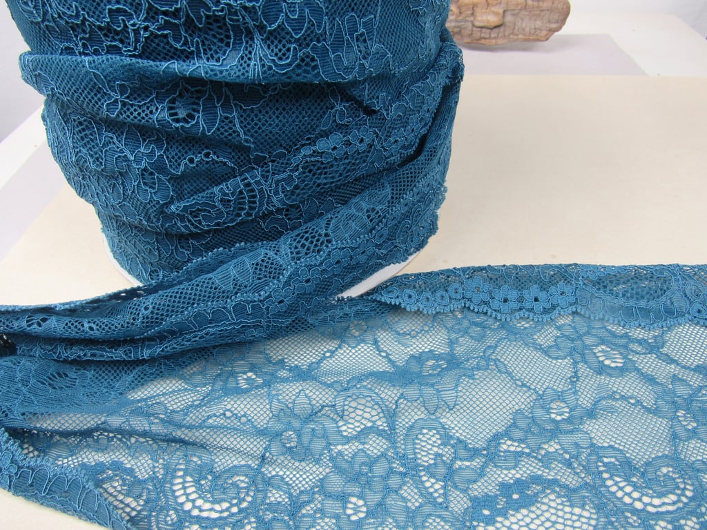 Rich Blue Extra Wide Lace Trim