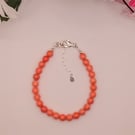 Pink Mediterranean Coral Bracelet
