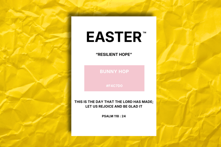 Easter Greeting Card – BUNNY HOP Colour Swatch Series (A6 Blank Inside)