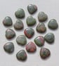 6 Unakite Solid Gemstone Polished Hearts - 20mm - Chakra - Crafting - Image 6