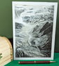 Mountain Storm Art Card: Blank or Personalised A5-Size Greetings Card - Image 5