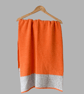 Shawl Scarf Wrap luxuriously soft merino lambswool orange silver grey ends - Image 2